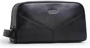 Leisure Leather Handbag, Vintage Multifunctional Toiletries Bag, Storage Bag purse(D)