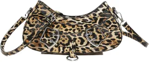 Leopard Print Leather Purse for Women Animal Cheetah Pattern Crossbody Shoulder Bags