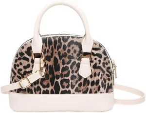 Leopard Print Small Crossbody Handbag and Purse Cheetah Print Satchel Shell Bag Women Vintage Small Clutch Tote Bag