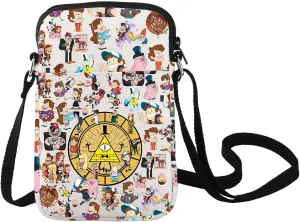 LEVLO Funny Dipper Pines Crossbody Bag Town Movie Fans Gift Mabel & Dipper Shoulder Bag Waddles Merchandise