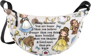 LEVLO Princess Crossbody Bag Fairy Tales Fans Gift Fairy Tales Shoulder Bag Cartoon Princess Merch