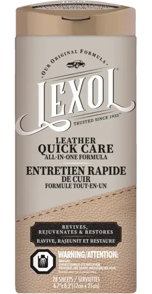 LEXOL ALL LEATHER QUICK CARE WIPES, 28-SHEETS