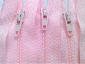 Light Pink #512 Generic Nylon Zippers 12-22 Inches #3 Coil Closed Bottom