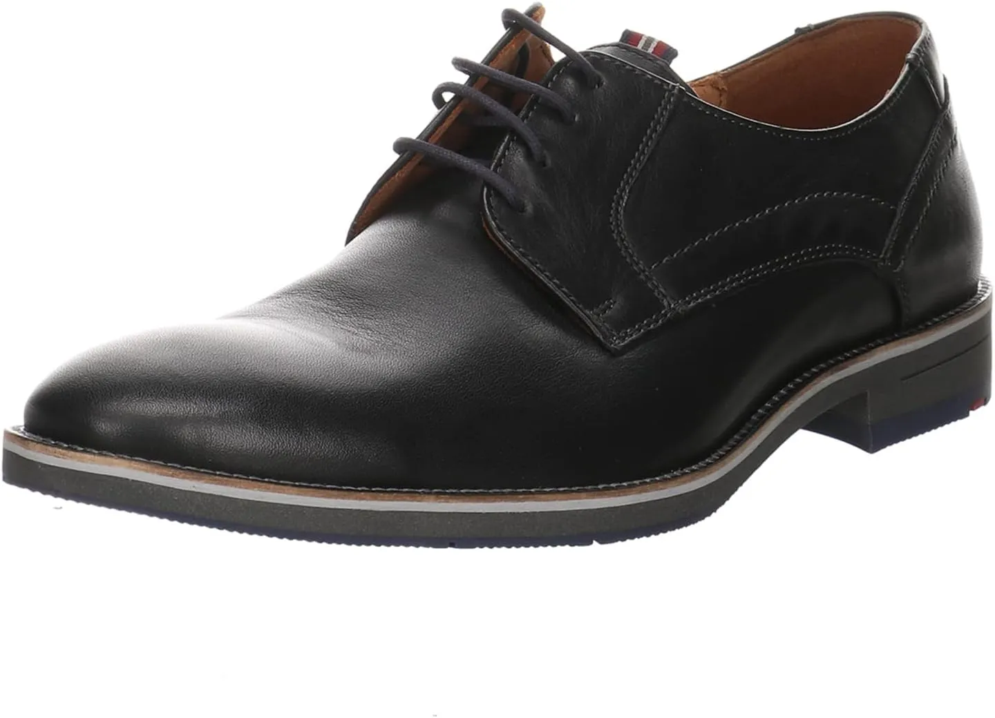 LLOYD Haldan Men's Smooth Leather Business Shoes Lace Up Low Top Office Elegant Plain Cognac Brown Smooth Leather