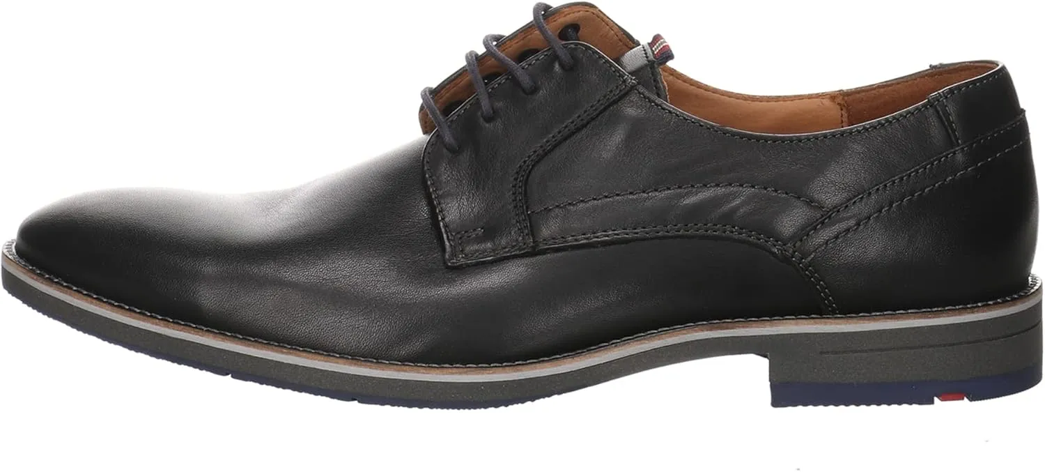 LLOYD Haldan Men's Smooth Leather Business Shoes Lace Up Low Top Office Elegant Plain Cognac Brown Smooth Leather
