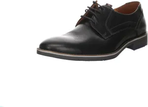 LLOYD Haldan Men's Smooth Leather Business Shoes Lace Up Low Top Office Elegant Plain Cognac Brown Smooth Leather