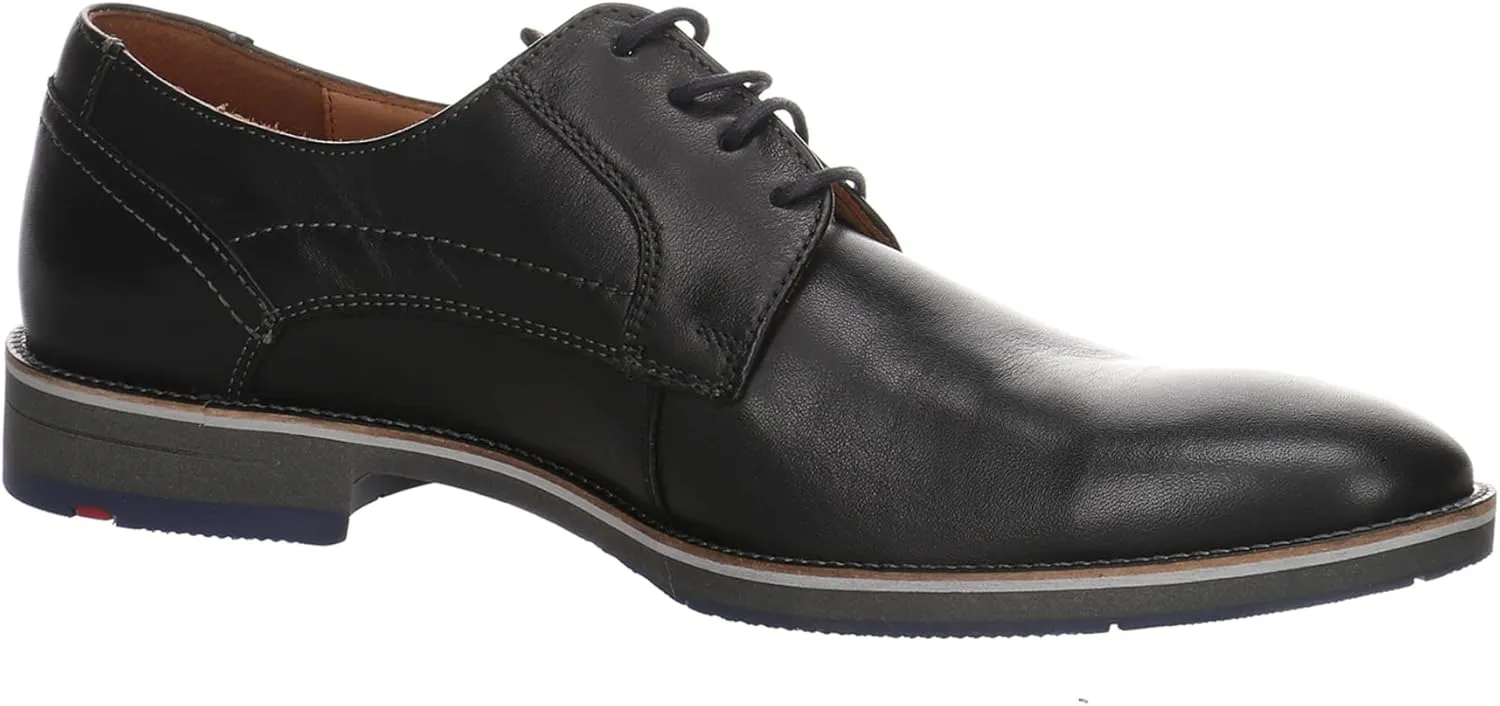 LLOYD Haldan Men's Smooth Leather Business Shoes Lace Up Low Top Office Elegant Plain Cognac Brown Smooth Leather