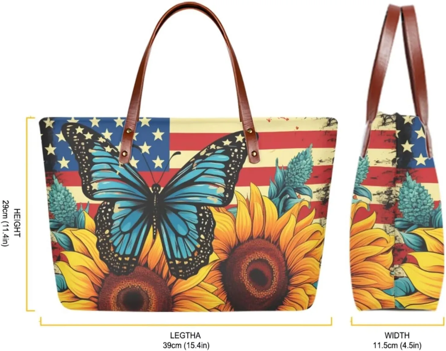 Lotusorchid 2 Pcs Large Tote Handbag with PU Wallet, Women Hand bags Purses, Top Handle Bag Satchel Shoulder Bag