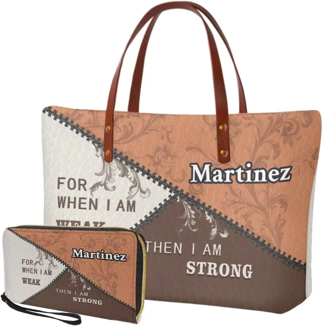 Lotusorchid Custom Top Handle Bags for Women, Personalized Satchel Handbag Tote Shoulder Bag with Matching Wallet for Women