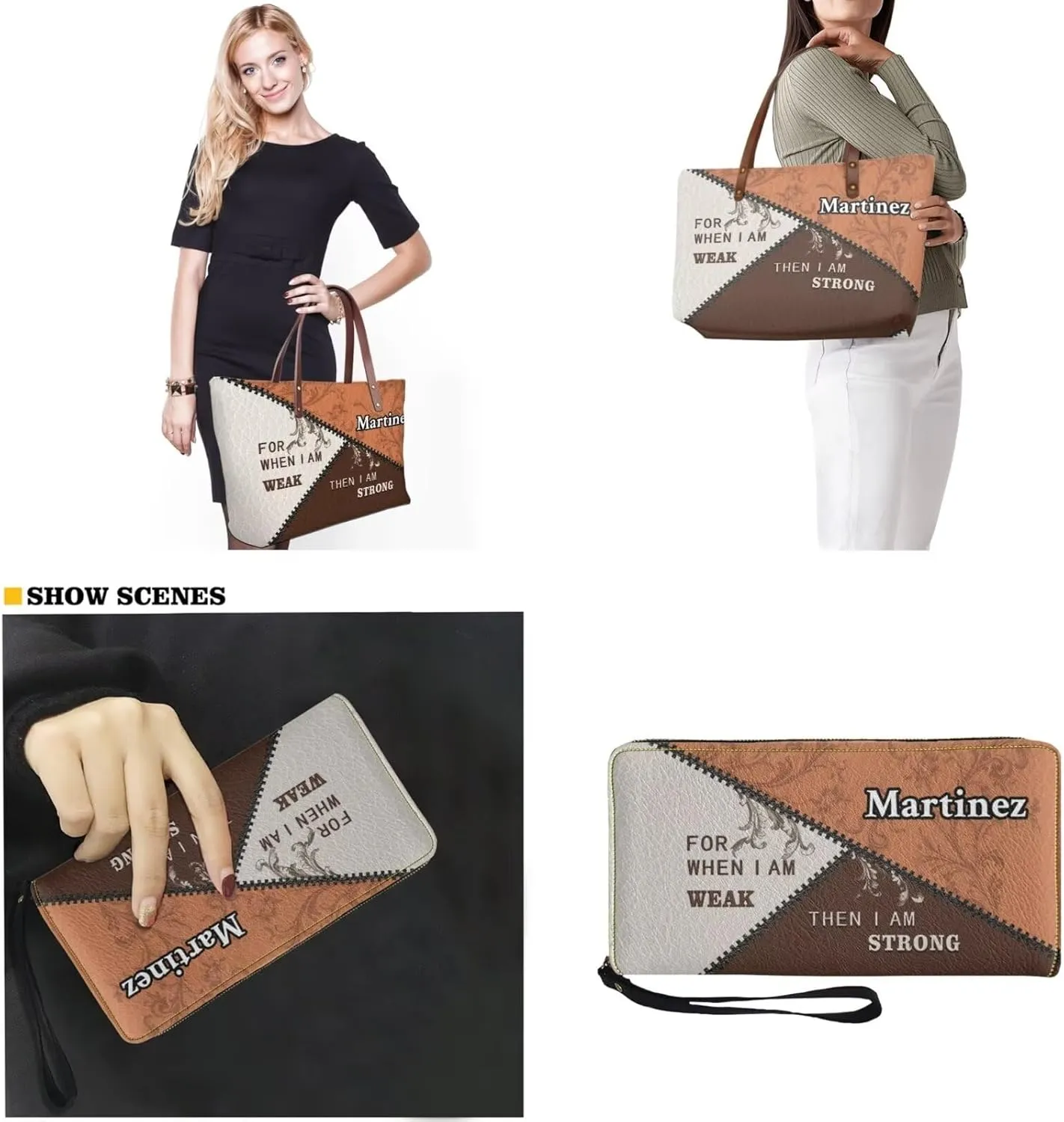 Lotusorchid Custom Top Handle Bags for Women, Personalized Satchel Handbag Tote Shoulder Bag with Matching Wallet for Women