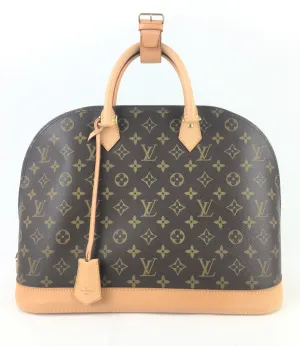 Louis Vuitton Alma GM Monogram Brown Canvas Satchel (LZXX) 5448