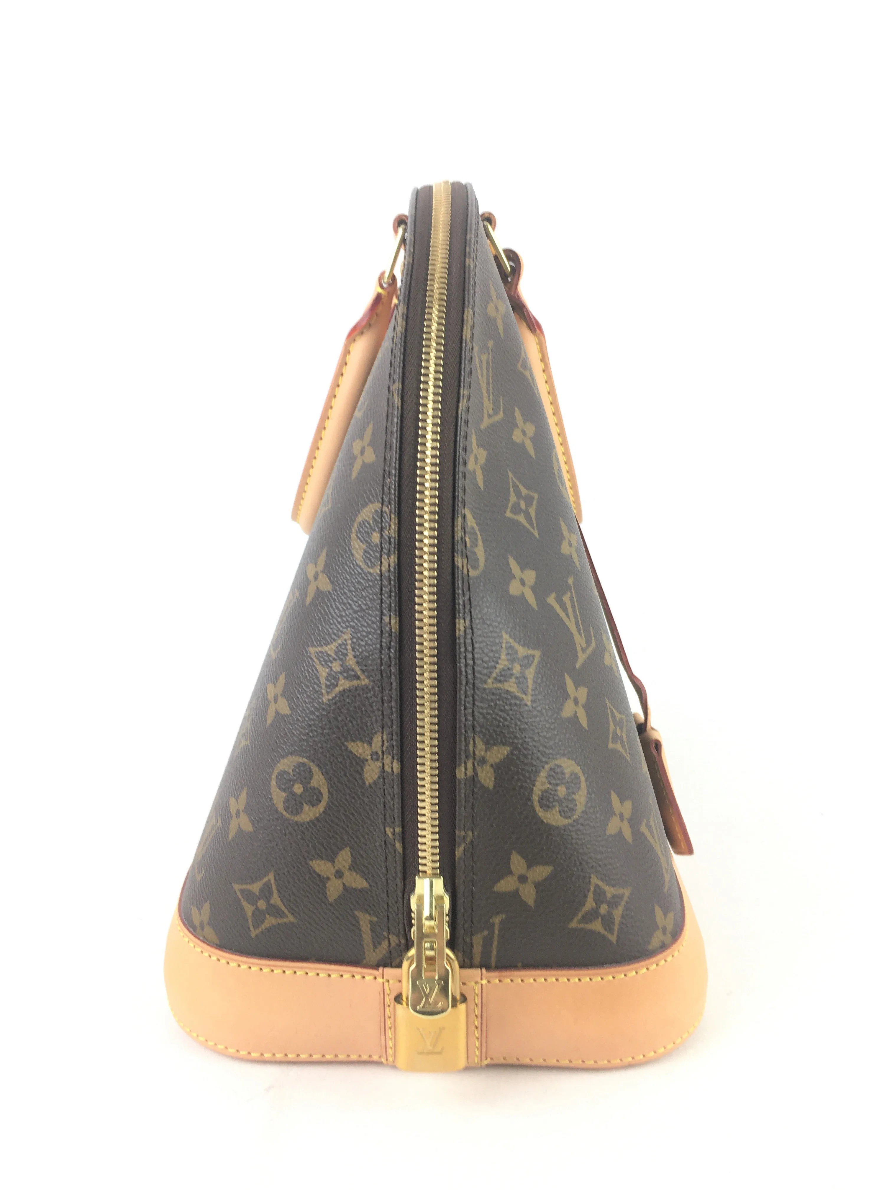 Louis Vuitton Alma GM Monogram Brown Canvas Satchel (LZXX) 5448