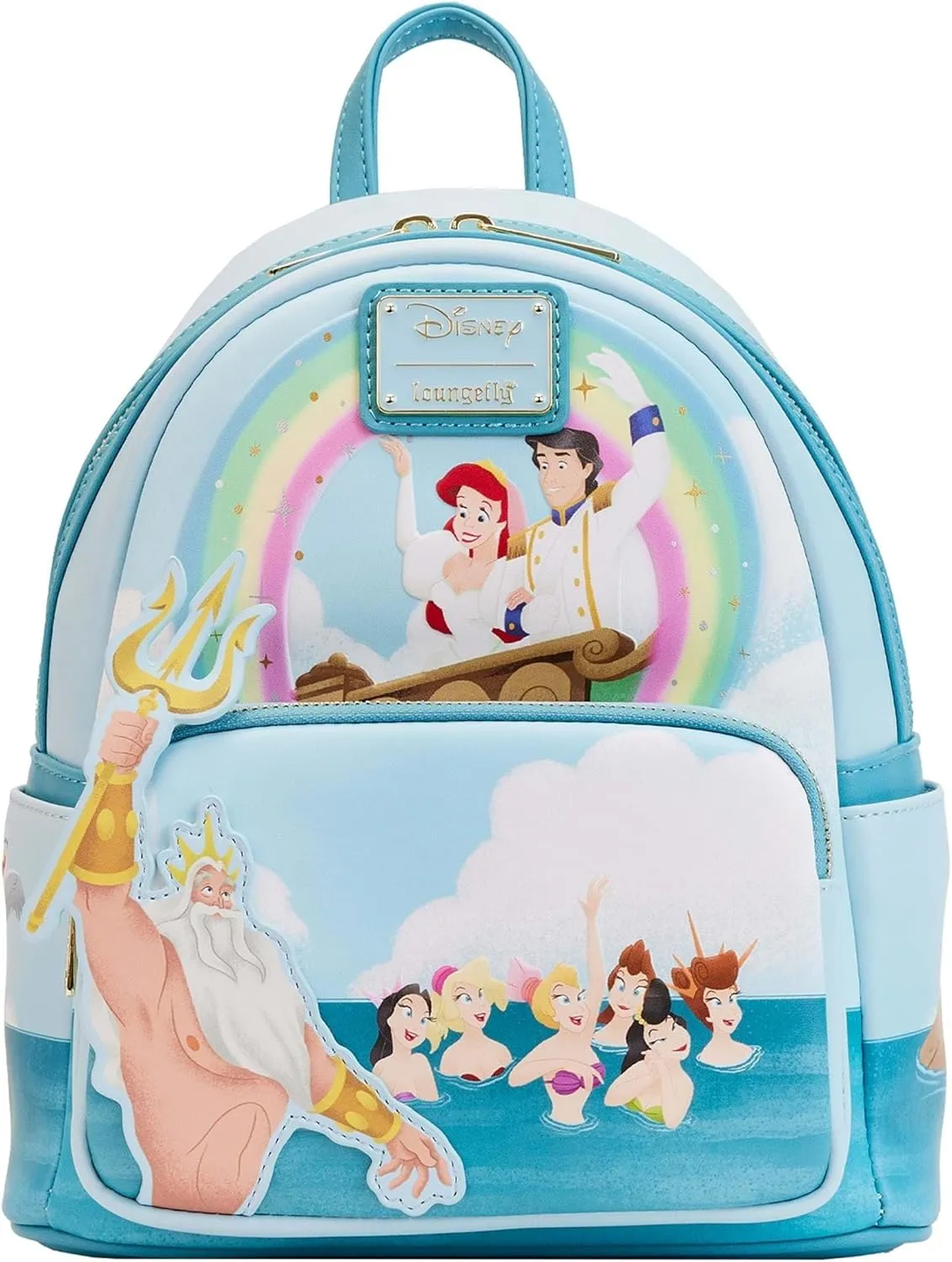 Loungefly Disney The Little Mermaid Triton's Gift Mini Backpack - Princess Ariel's Wedding Day Blessing