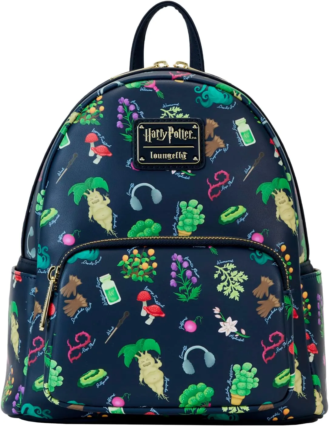 Loungefly Harry Potter Herbology Mini Backpack Shoulder Bag Handbag Faux Leather