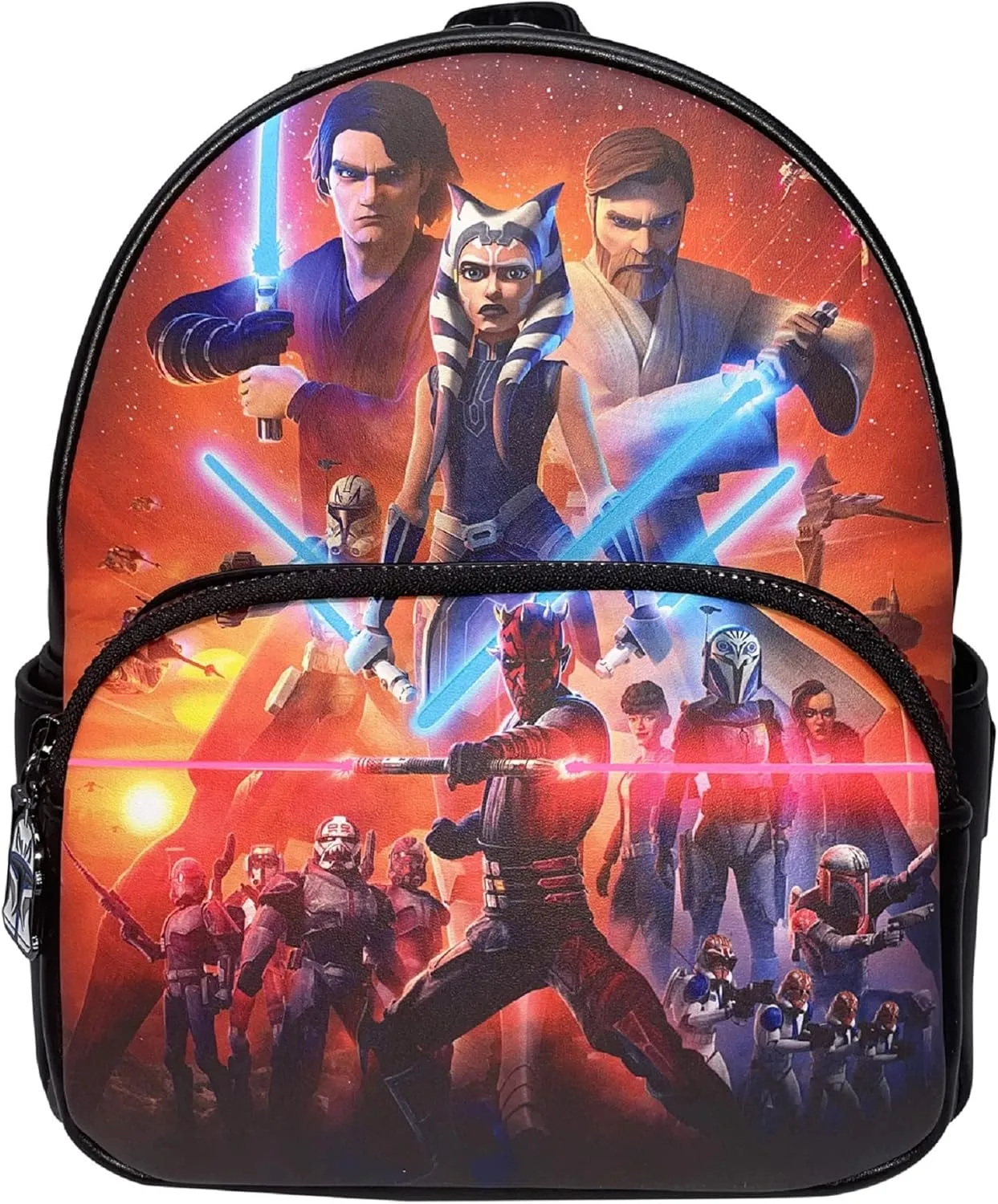 Loungefly Star Wars The Clone Wars Lightsabers Womens Double Strap Shoulder Bag Purse