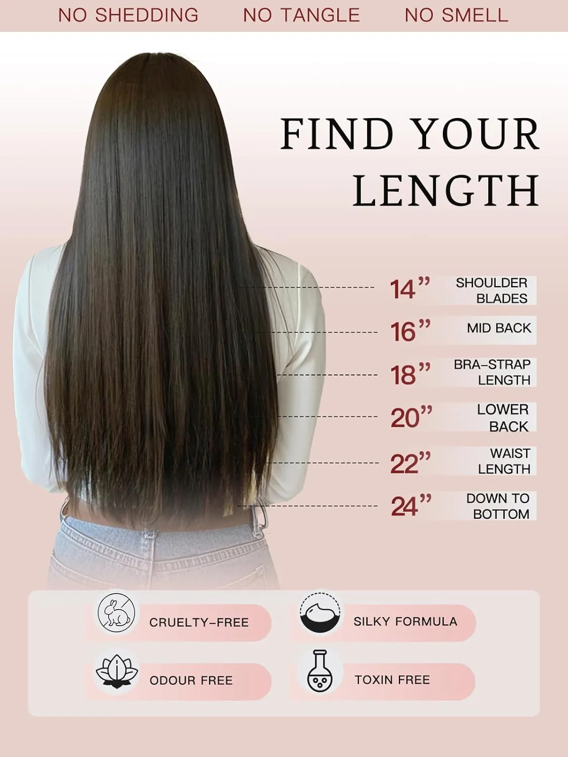 LOVELINE Clip in Hair Extensions Real Human Hair, 100% Remy Human Hair Extensions Clip Ins for Women, 7Pcs 20Inch 120g, Dark Brown