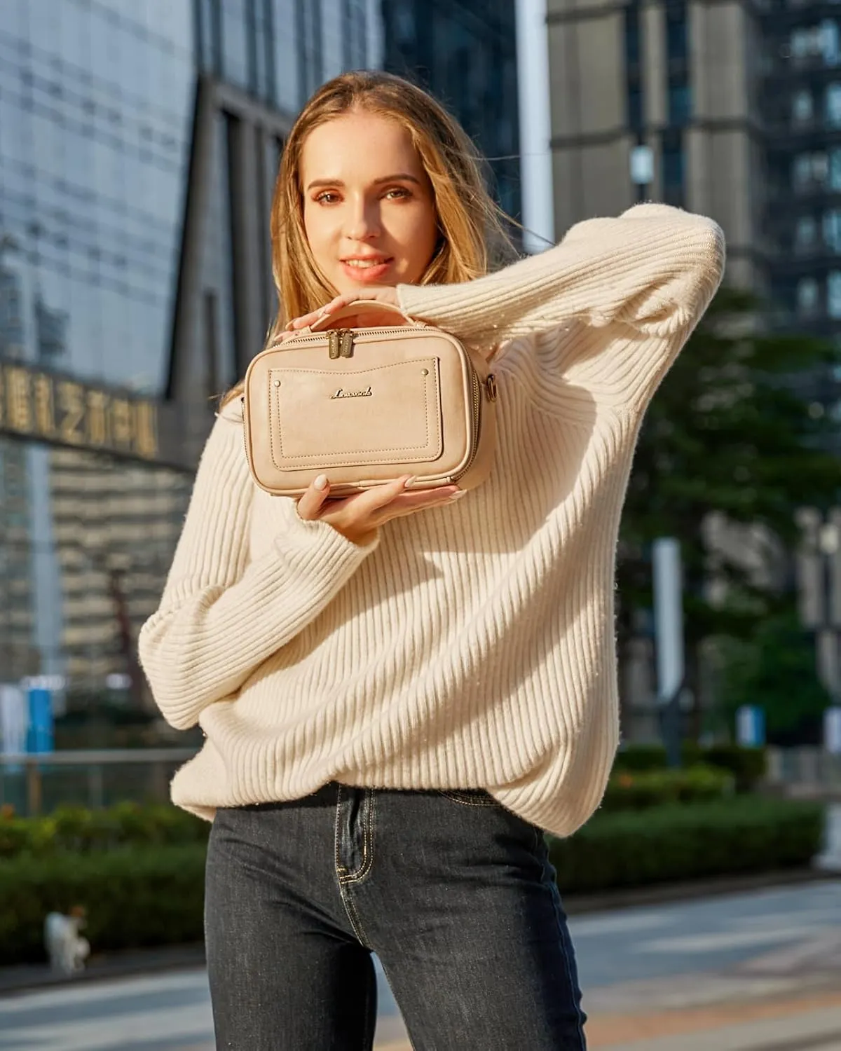 LOVEVOOK Small Crossbody Bags for Women, Vintage Leather Purse for Gift, Shoulder Handbags with Top Handle, Wide Strap