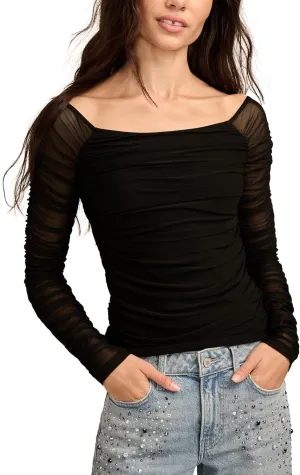Lucky Brand Women's Ruched Squareneck Top