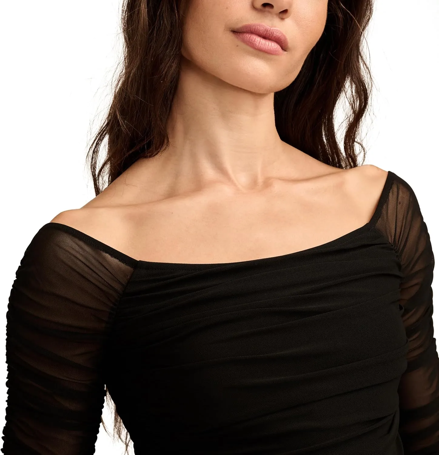 Lucky Brand Women's Ruched Squareneck Top
