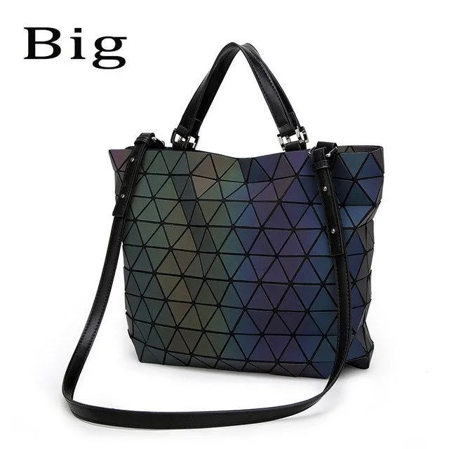 Luminous Plain Folding Women  Crossbody Shoulder Bag