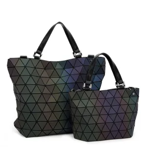 Luminous Plain Folding Women  Crossbody Shoulder Bag