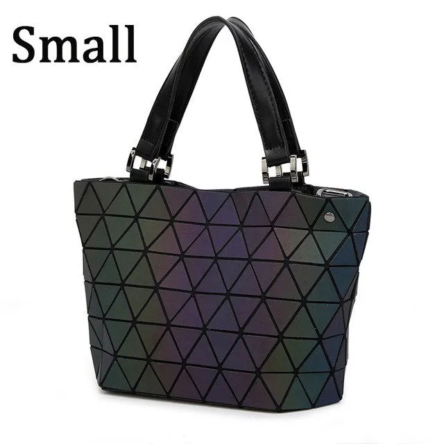 Luminous Plain Folding Women  Crossbody Shoulder Bag