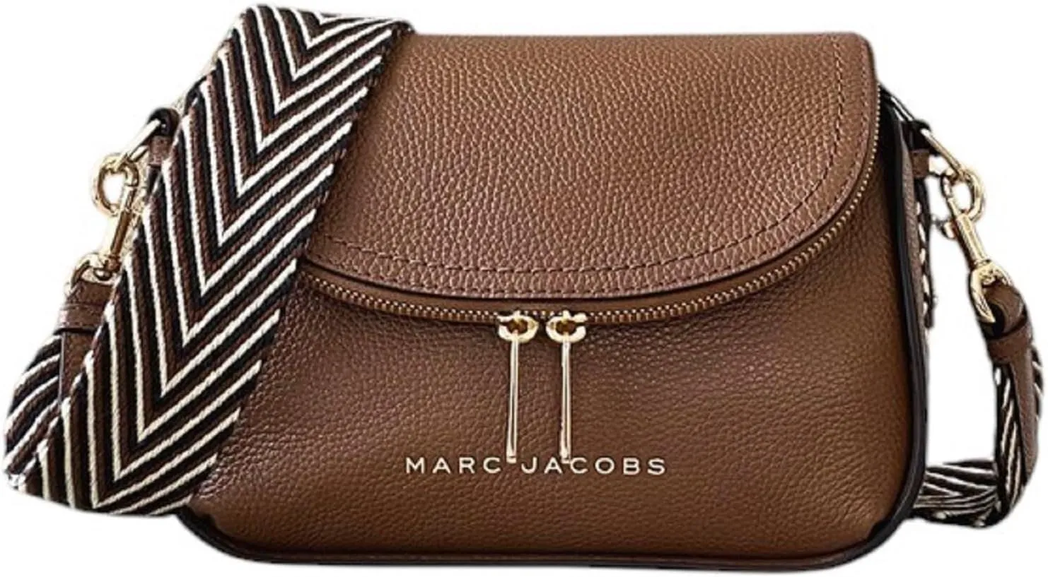 Marc Jacobs The Groove Leather Mini Messenger Crossbody Bag (Cognac)