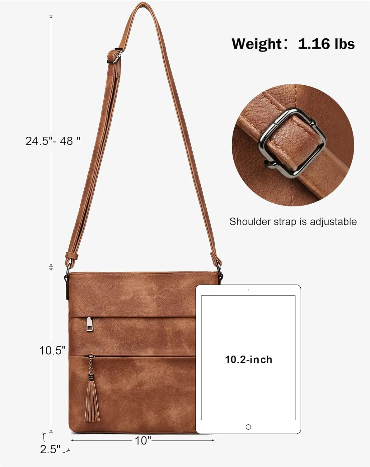 MASINTOR Crossbody Bags For Women, Stylish and Lightweight Shoulder Bag with Large Capacity, Crossbody Purse for Everyday Use