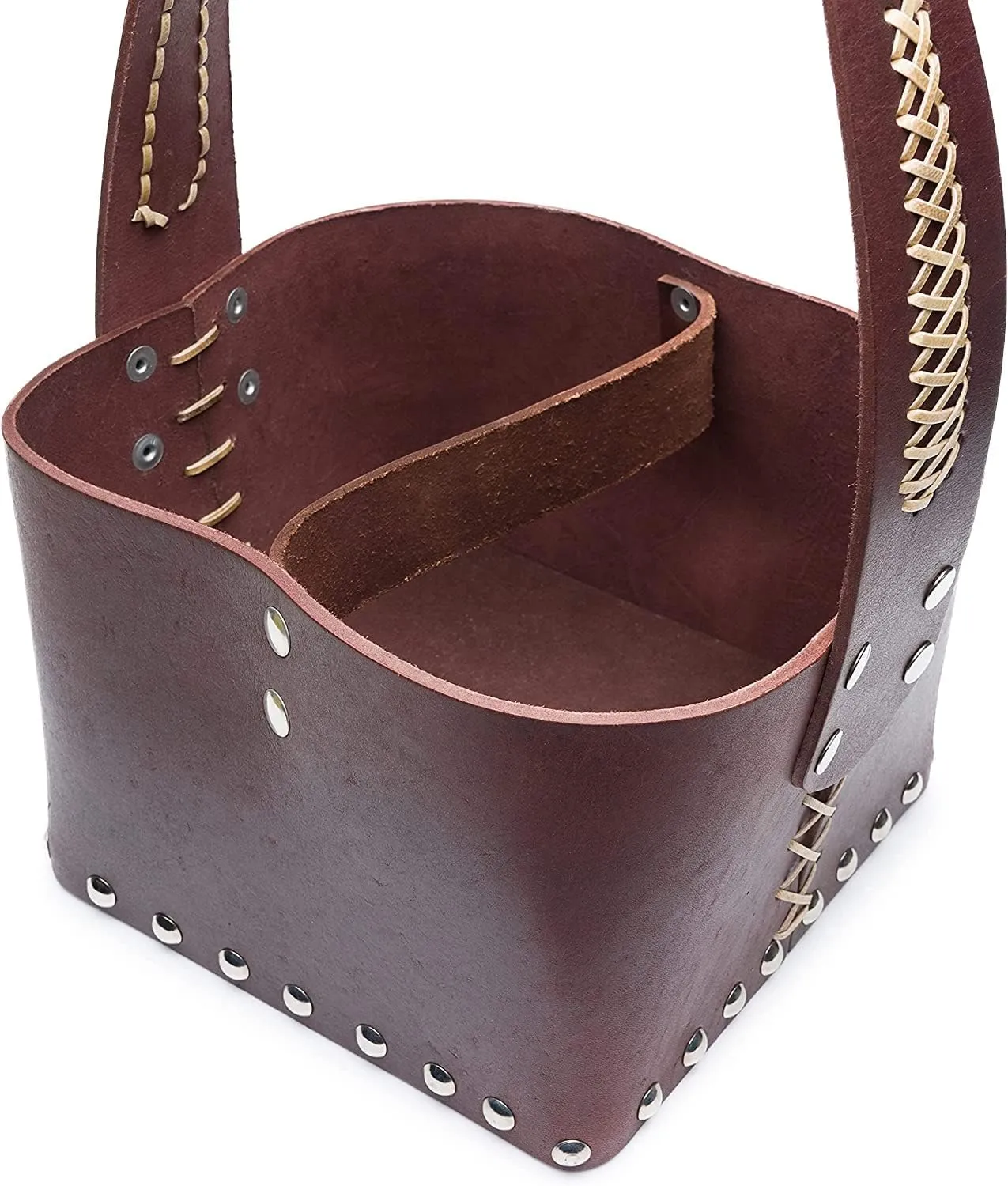 Matero Bag for Yerba Mate Gourd and Thermos, Leather, Handle and Shoulder Strap, Essential for Travel and Home Use