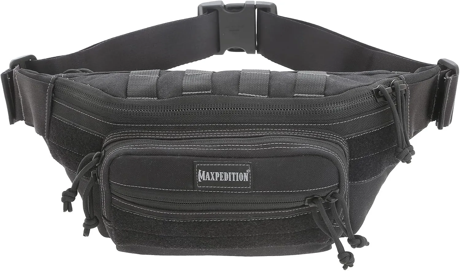 Maxpedition Keystone Versipack (14” x 6” x 6”) Tactical Crossbody Fanny Pack for Everyday Carry (Black) 0456B