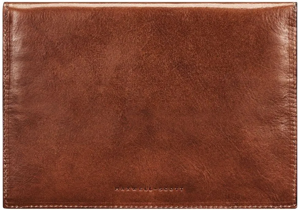 Maxwell Scott - Women's Luxury Italian Leather Travel Clutch Wallet with Multiple Credit Card Slots - The Ortona Chestnut Tan