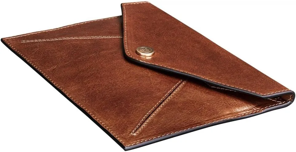 Maxwell Scott - Women's Luxury Italian Leather Travel Clutch Wallet with Multiple Credit Card Slots - The Ortona Chestnut Tan