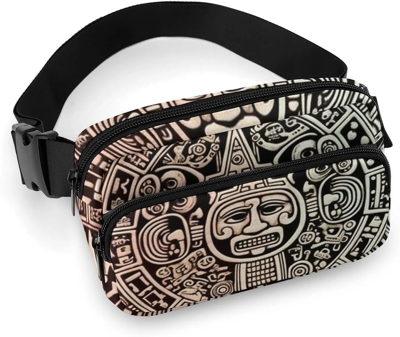 Mayan Calendar End Of The World Fanny Pack for Women Men Waterproof Waist Bag With Adjustable Crossbody Bag for Travel Running Hiking Cycling