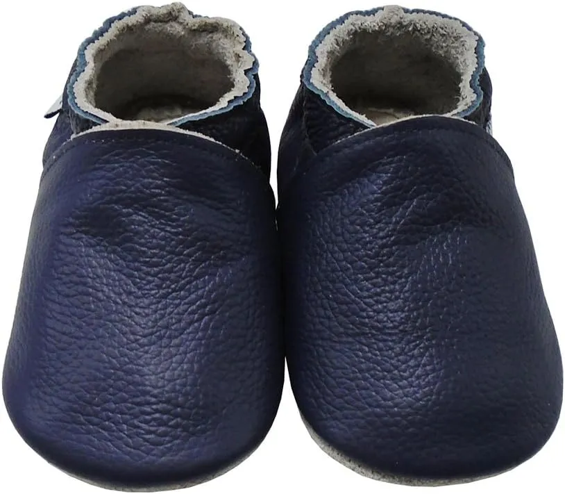 Mejale Baby Boy Girl Shoes Soft Soled Leather Moccasins Anti-Skid Infant Toddler Prewalker