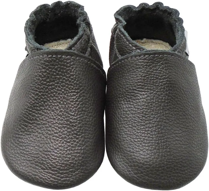 Mejale Baby Boy Girl Shoes Soft Soled Leather Moccasins Anti-Skid Infant Toddler Prewalker