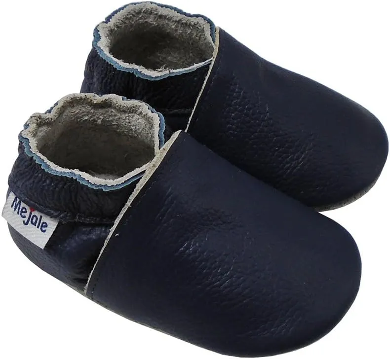 Mejale Baby Boy Girl Shoes Soft Soled Leather Moccasins Anti-Skid Infant Toddler Prewalker