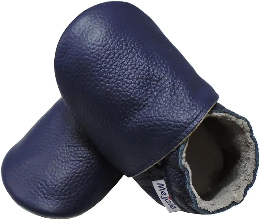Mejale Baby Boy Girl Shoes Soft Soled Leather Moccasins Anti-Skid Infant Toddler Prewalker