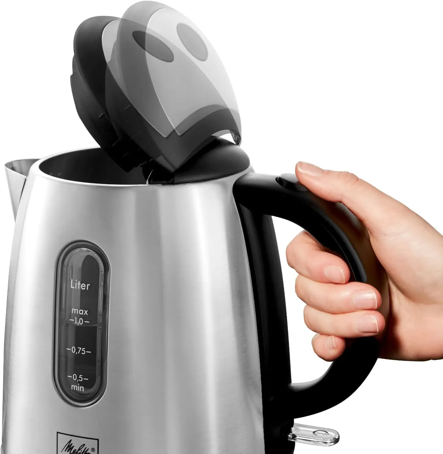 Melitta Prime Aqua Mini Top Stainless Steel Kettle 1 Litre
