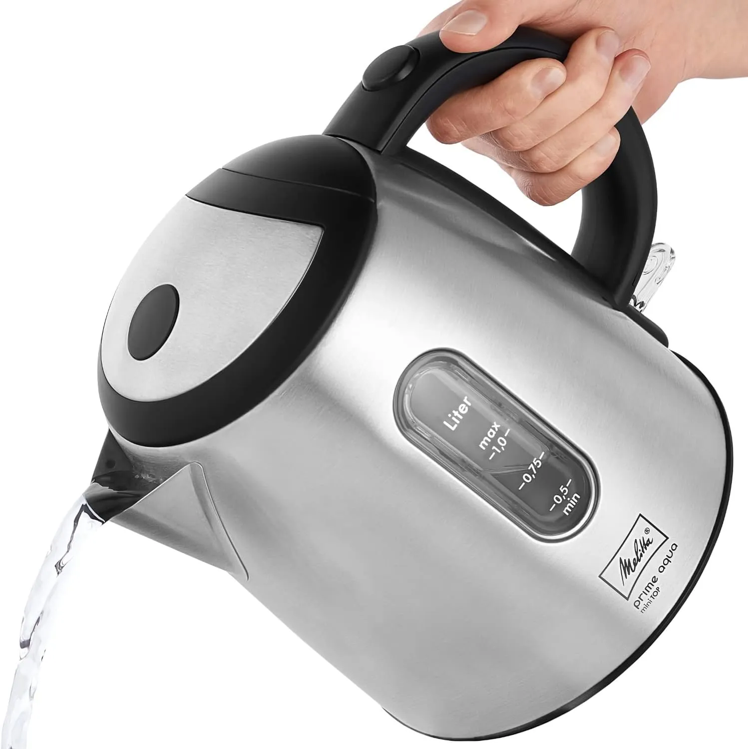 Melitta Prime Aqua Mini Top Stainless Steel Kettle 1 Litre