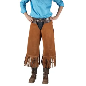 Men's Brown Suede Leather Chaps Western Cowboy Fringe Chaps LBCP309