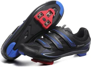 Mens Cycling Shoes Compatible with Peloton Bike & SPD 2 Bolt Clips - Unisex Spin Bicycle Shoes with 3 Bolt Look Delta Cleats - Indoor Outdoor Road Bike Cycling