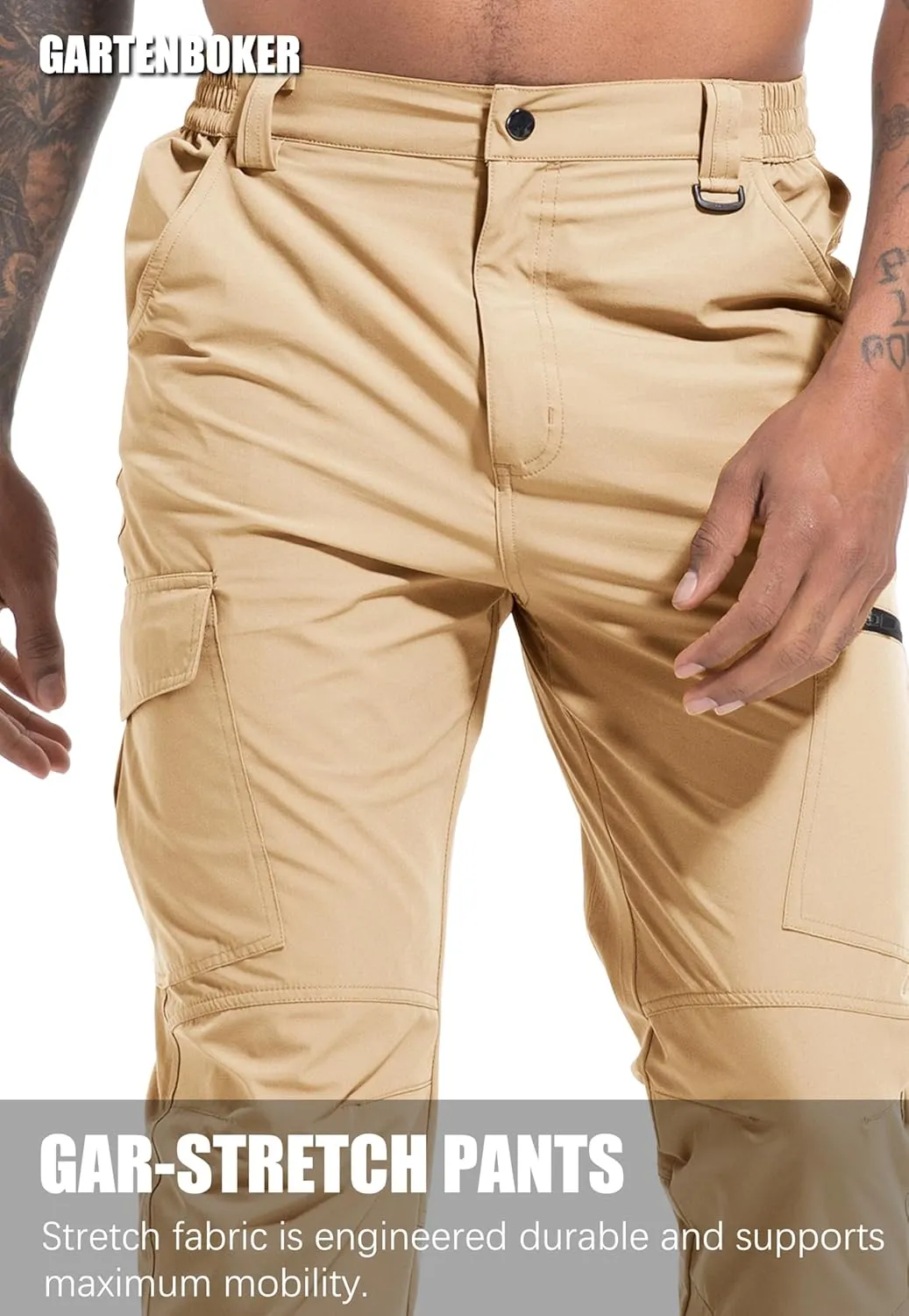 Men's Lightweight Hiking Cargo Work Pants Quick Dry Water Resistant Fishing Travel Climbing Outdoor Stretch Pants