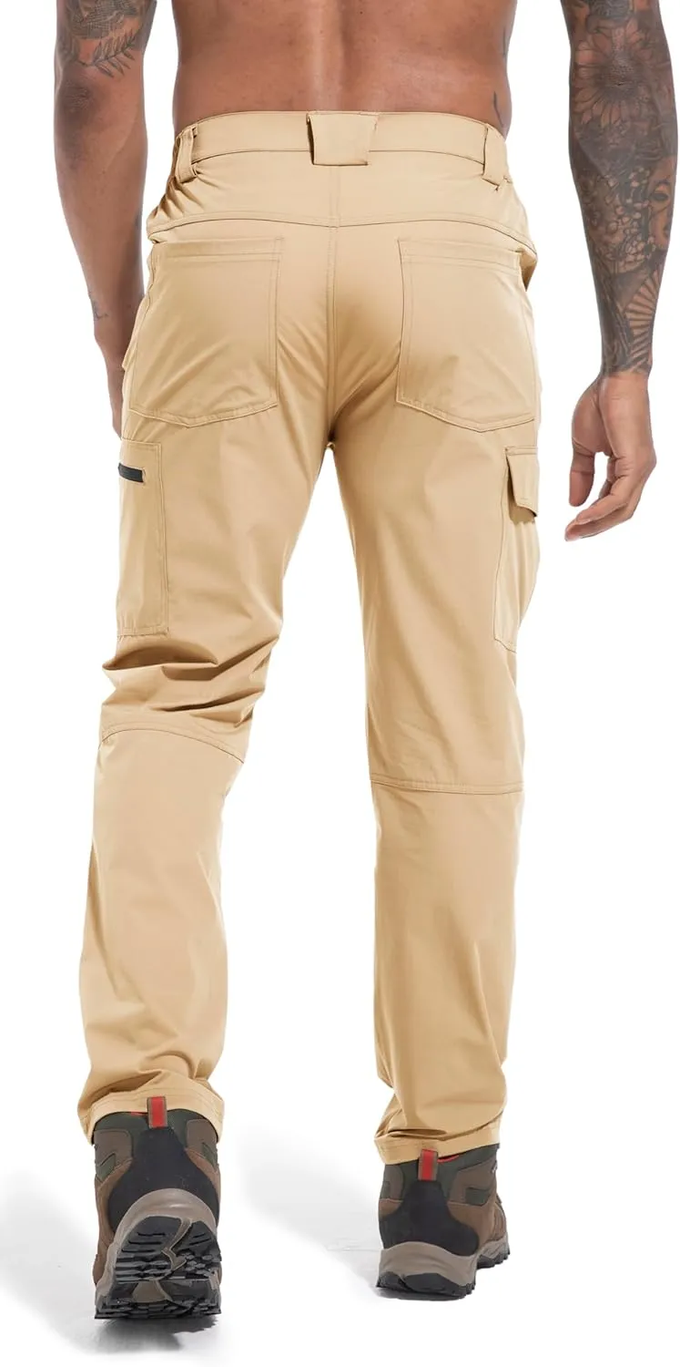 Men's Lightweight Hiking Cargo Work Pants Quick Dry Water Resistant Fishing Travel Climbing Outdoor Stretch Pants