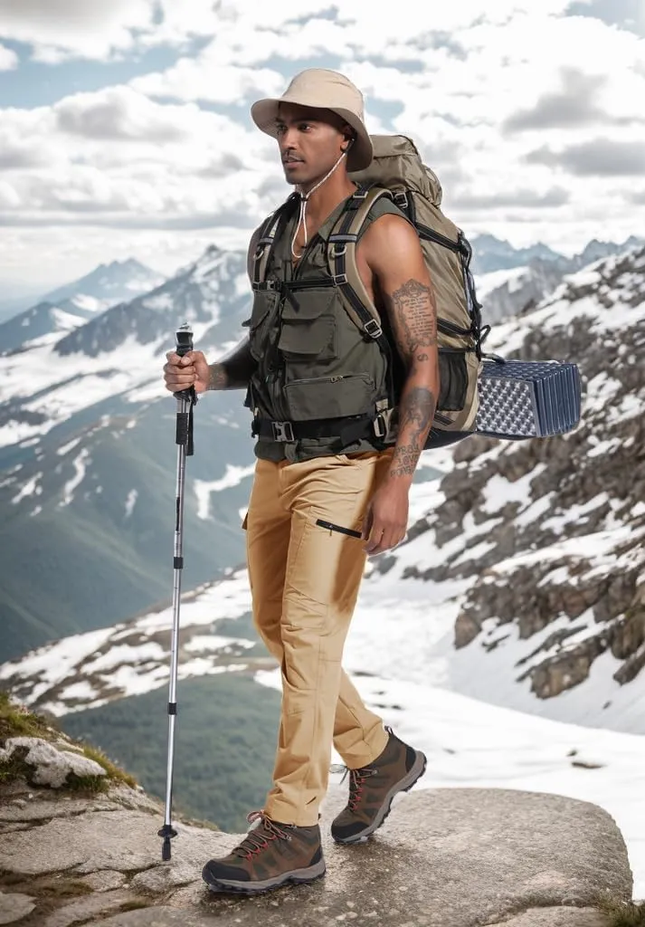 Men's Lightweight Hiking Cargo Work Pants Quick Dry Water Resistant Fishing Travel Climbing Outdoor Stretch Pants