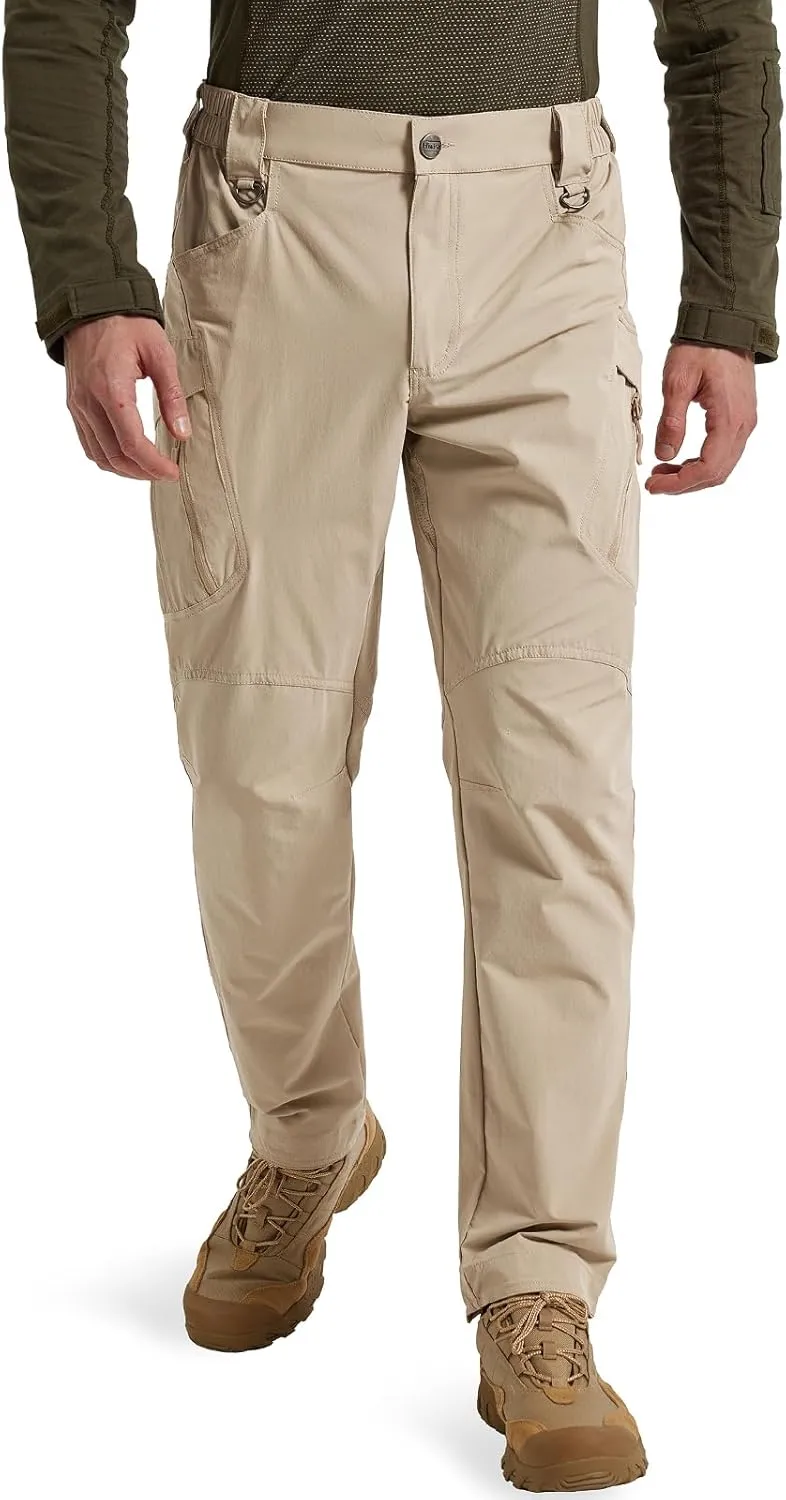 Men's Quick Dry Tactical Pants Water Resistant Cargo Pants Stretch Lightweight Outdoor Work Hiking Pants