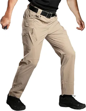 Men's Quick Dry Tactical Pants Water Resistant Cargo Pants Stretch Lightweight Outdoor Work Hiking Pants