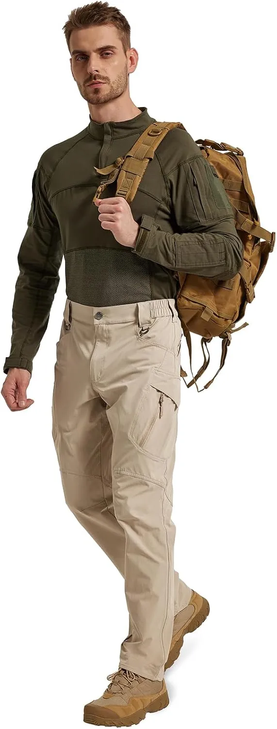 Men's Quick Dry Tactical Pants Water Resistant Cargo Pants Stretch Lightweight Outdoor Work Hiking Pants