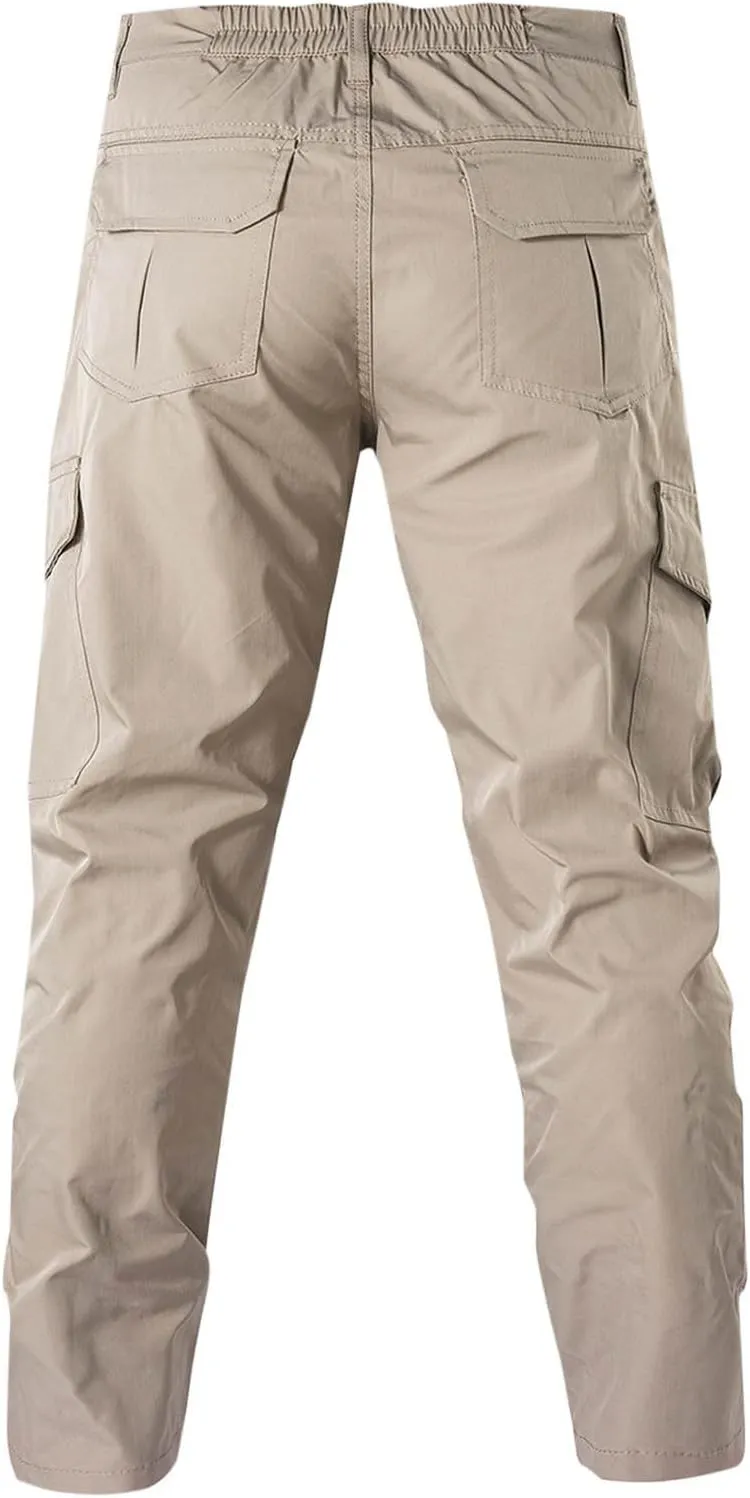 Men's Tactical Pants Multi Pockets Hiking Cargo Pants Stretch Outdoor Excursion Pants Work Motorcycle Trousers