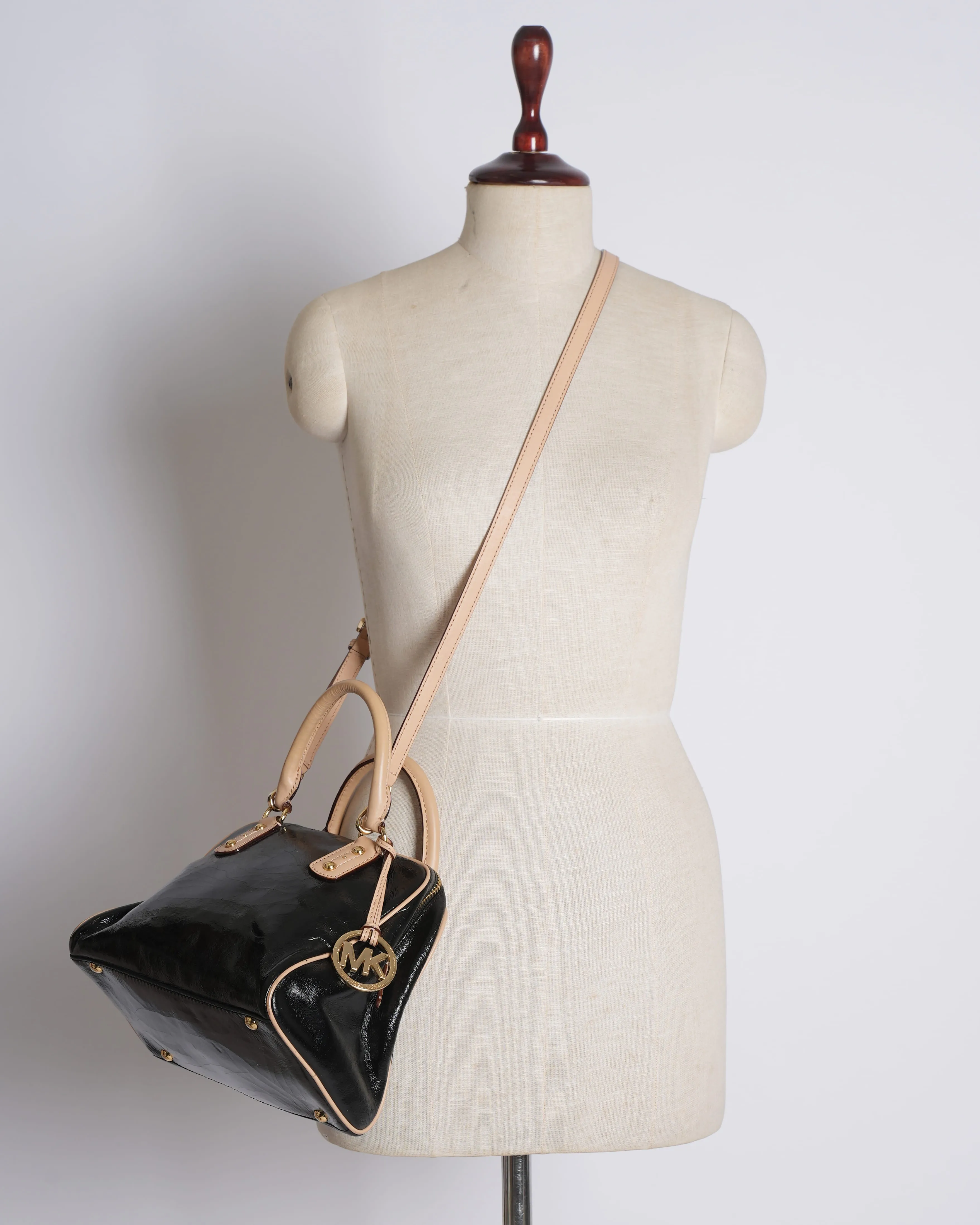 Michael Kors Mini Top-Handle Box Bag in Black