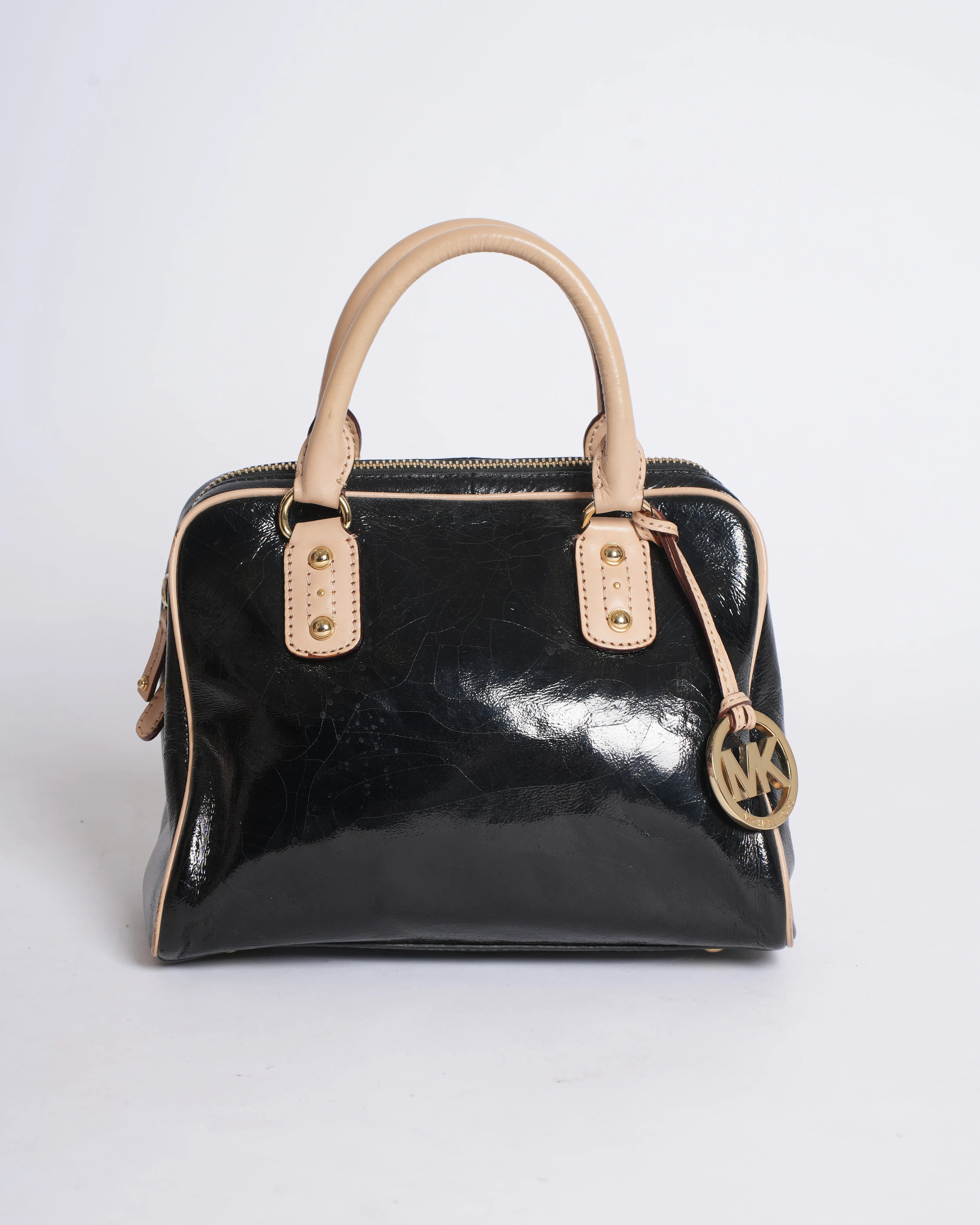 Michael Kors Mini Top-Handle Box Bag in Black